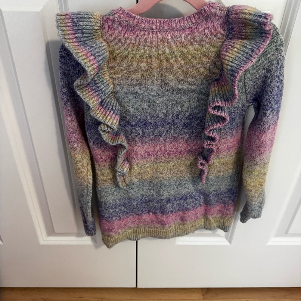 Tucker + Tate Pastel Striped Ruffle Sweater